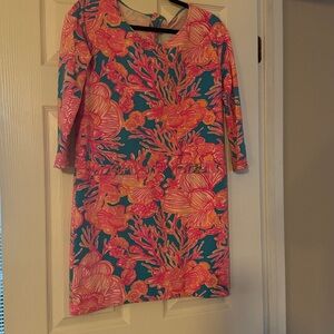 Lilly Pulitzer Vibrant Pink and Teal Dress